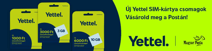 új yettel sim-kártya csomagok, vásárold meg a Postán!