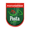 A képen a Postapartner pajzs grafikája látható