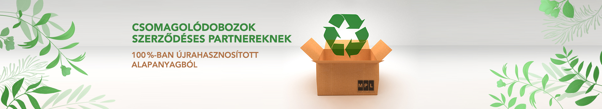 CSomagolódobozok szerződéses partnekenek - 100%-ban újrahasznosított alapanyagból