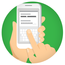 A grafikán az iCsekk alkalmazásba történő regisztrálás látható