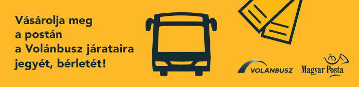 vásárolja meg a postán a volánbusz járataira jegyét, bérletét
